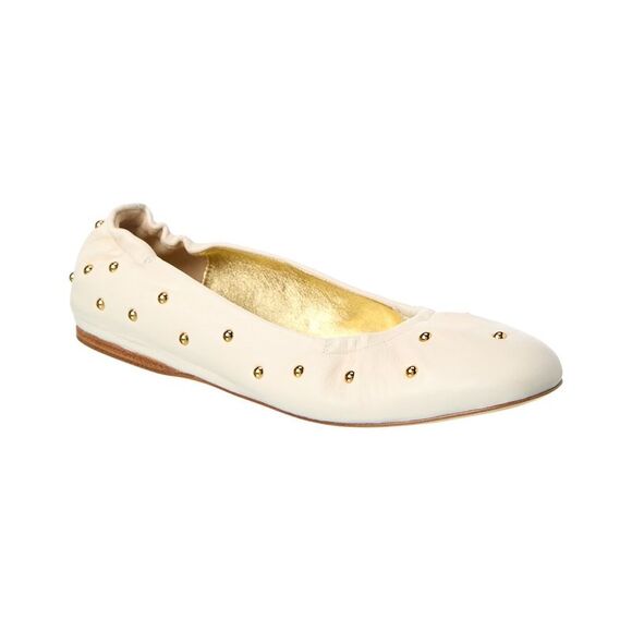 Chloé Eia Leather Ballerina Flat, White - Picture 1 of 5